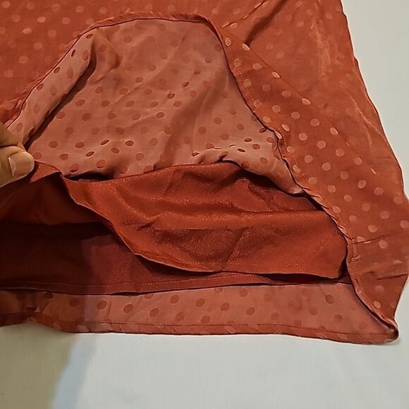 Show Me Your Mumu Arlene Dress Sangria Silky Dots Print Midi High Waist … - Picture 9 of 12